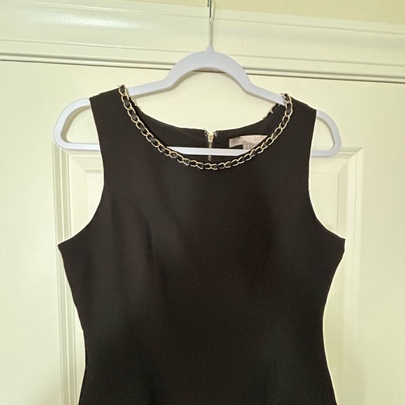 Black Mini Dress with Gold Chain Size M - Picture 5 of 8